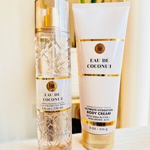 Eau De Coconut Body Cream and Fragrance Mist Set